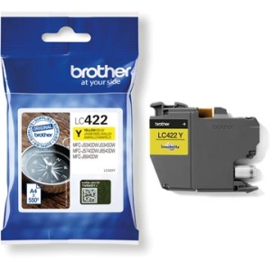 lc422y lc42 lc422 brother cartridge cartridges inkjet inkjets inkpatronen inkt inktcartridge inktpatroon 550 pagina's oem lc-422y geel 4977766815574 4977766816779